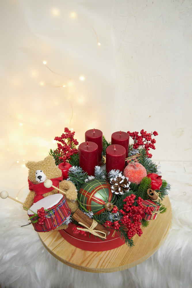 Композиция со свечами "Christmas vintage" фото 2