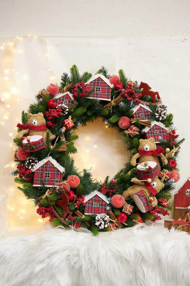 Рождественский венок "Christmas vintage" 50 фото 2