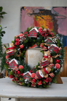 Рождественский венок "Christmas vintage" 50