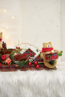Композиция на камин "Christmas vintage"